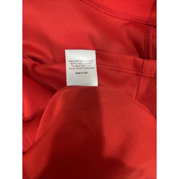 Alexia Admor Red Dress Sz XL Formal Flutter Sleeve Midi Wedding Holiday Elegant - Picture 6 of 8